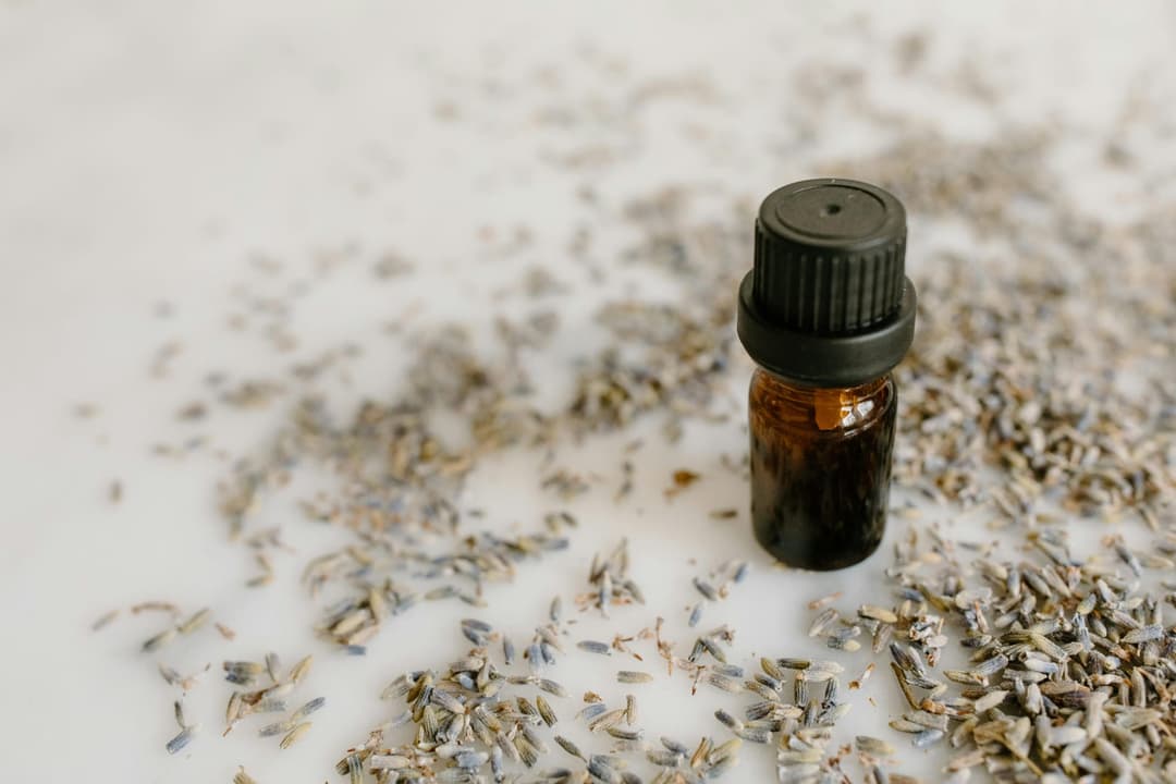 Lavender essential oil ready to scent a batch of handmade soap