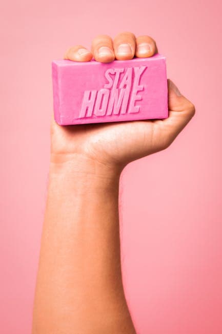 Pink handmade soap bars with natural colorants