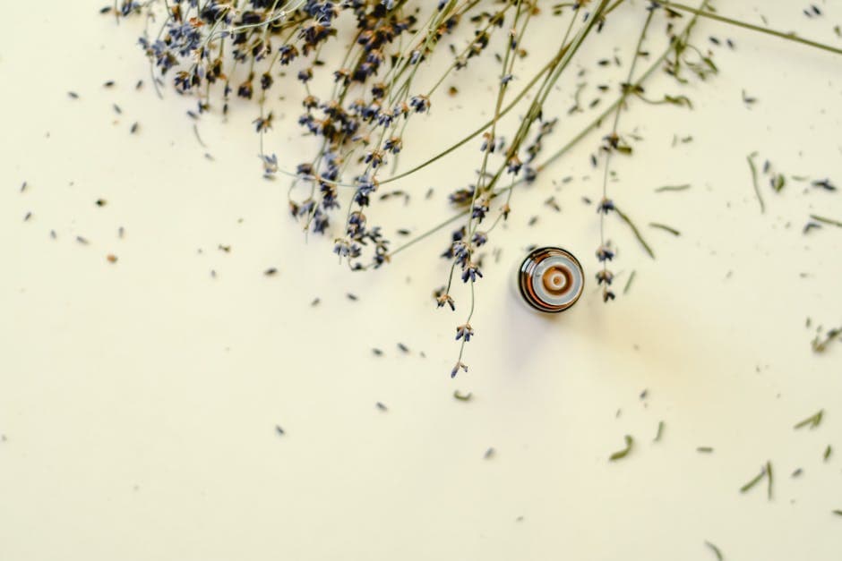 A lineup of essential oil bottles for blending a foot soak