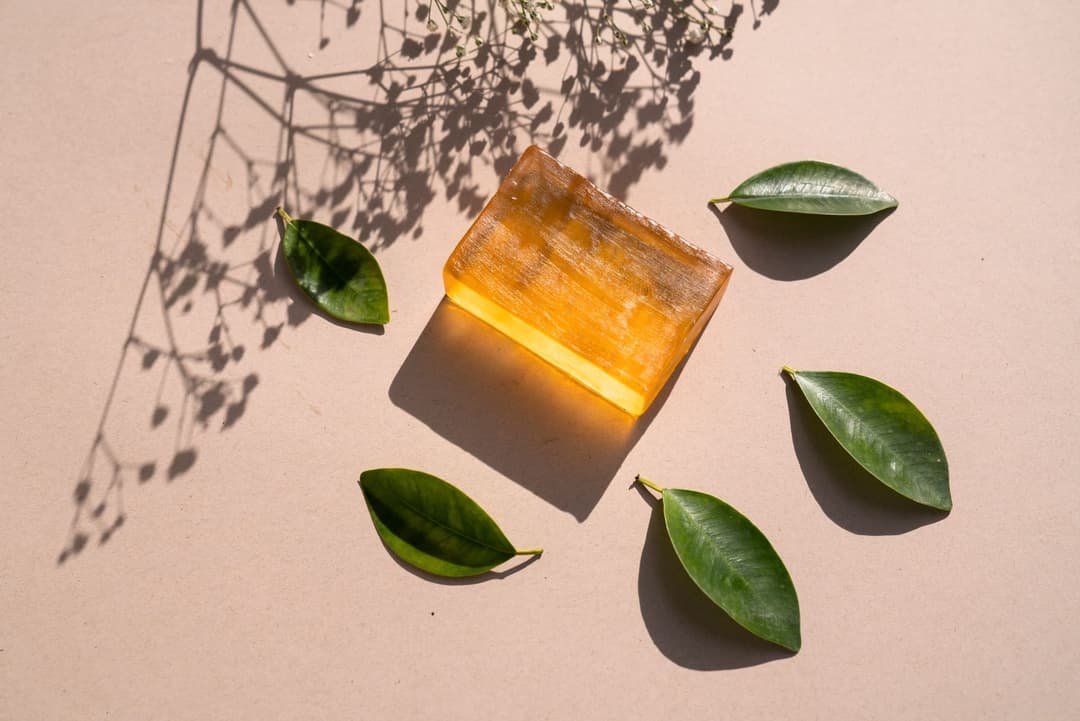 Colorful handmade soap bars with natural ingredients