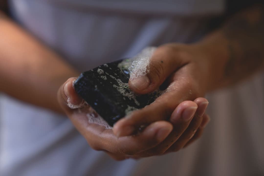 Soap lather demonstrating cleansing properties of a well-balanced bar