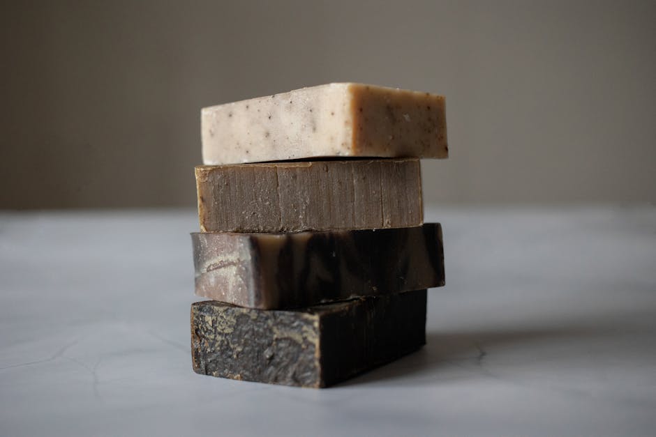 Black charcoal soap bar
