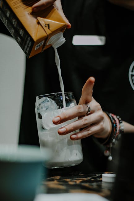 Frozen milk ready for soap making