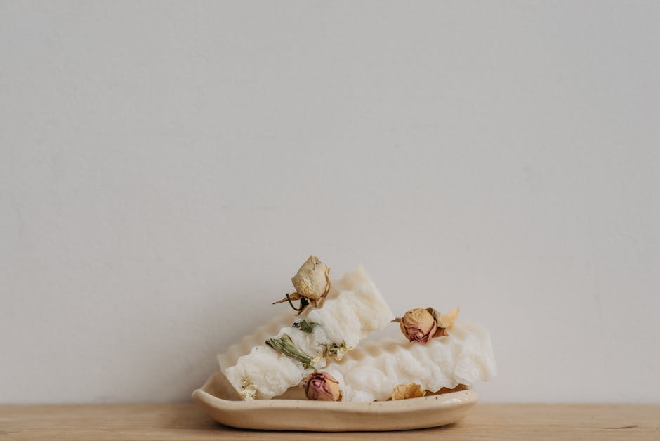 Cutting and inspecting handmade soap bars for troubleshooting defects