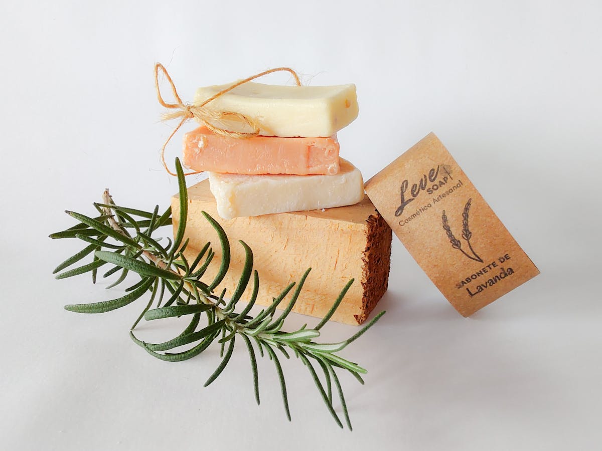 Lavender and rosemary artisan soap bars