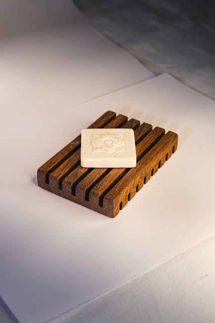 Dark handmade soap bar