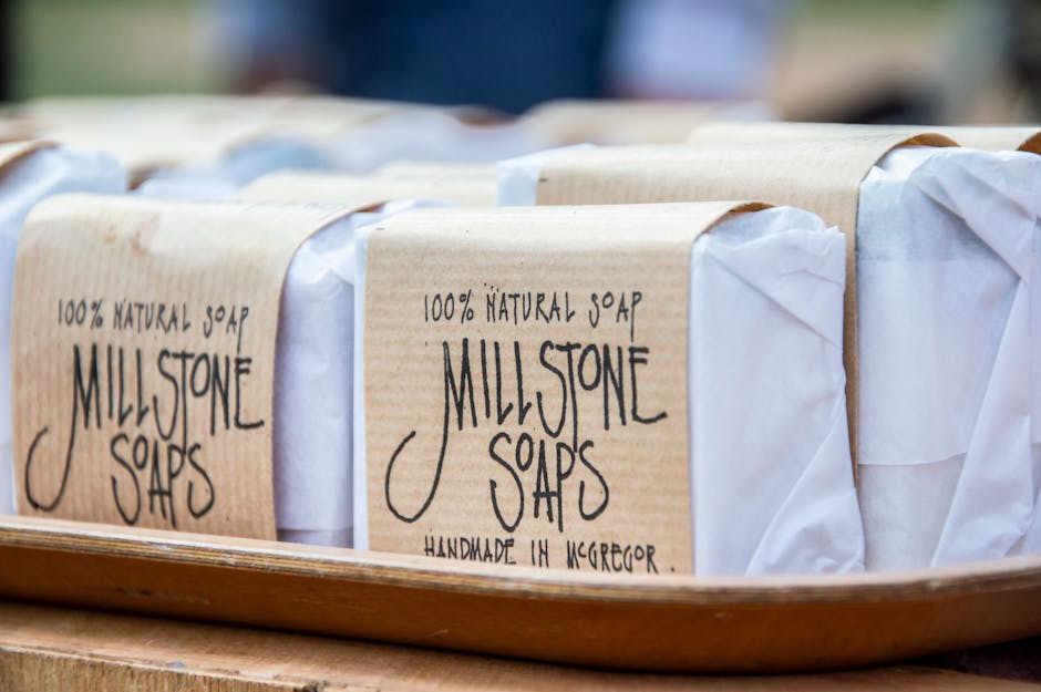 Rustic handmade soap bars